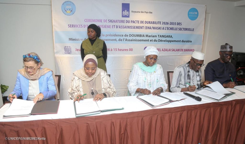 Signature du Pacte de durabilité 2026-2035 pour un meilleur accès de tous à l’eau, l’hygiène et l’assainissement